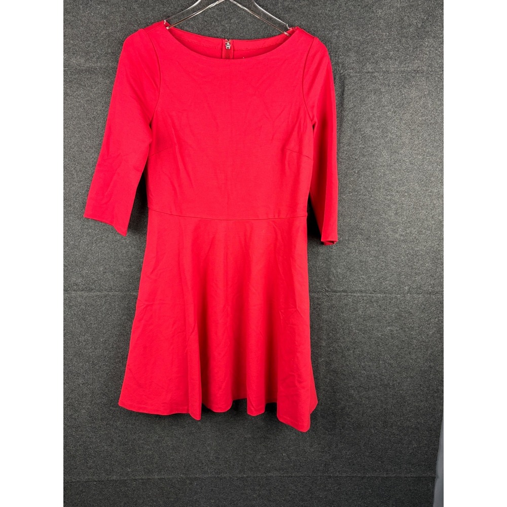 Kate Spade New York Boat Neck Ponte Dress Dark Watermelon Red Medium NWT $199